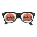 Black Iconic Sunglasses w/ Pinhole Printed Lens